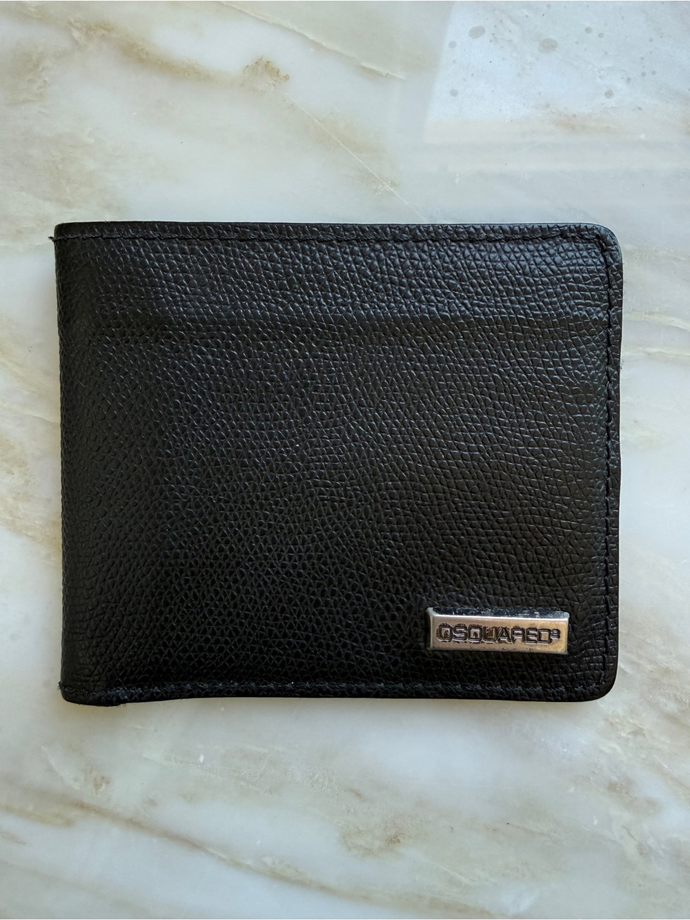 DSQUARED2 Black Leather Men's Bifold Card & Key Wallet